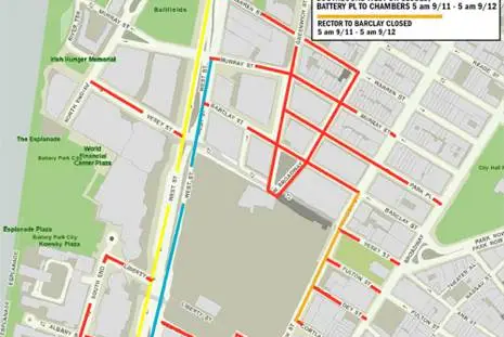 A map of the parking restrictions to expect this weekend
